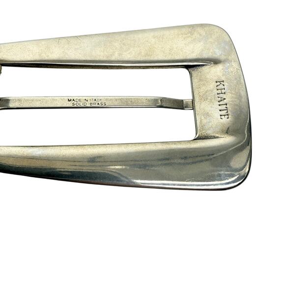 Khaite Lucca Leather Belt Solid Brass Buckle Dark Ivory Size 90/36 main image 9